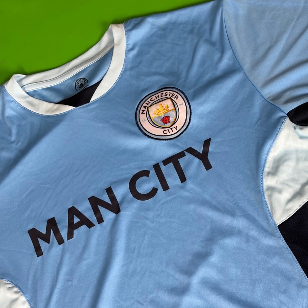 Manchester City Football Jersey Mens L Blue Soccer Shirt Official Merchandise UK